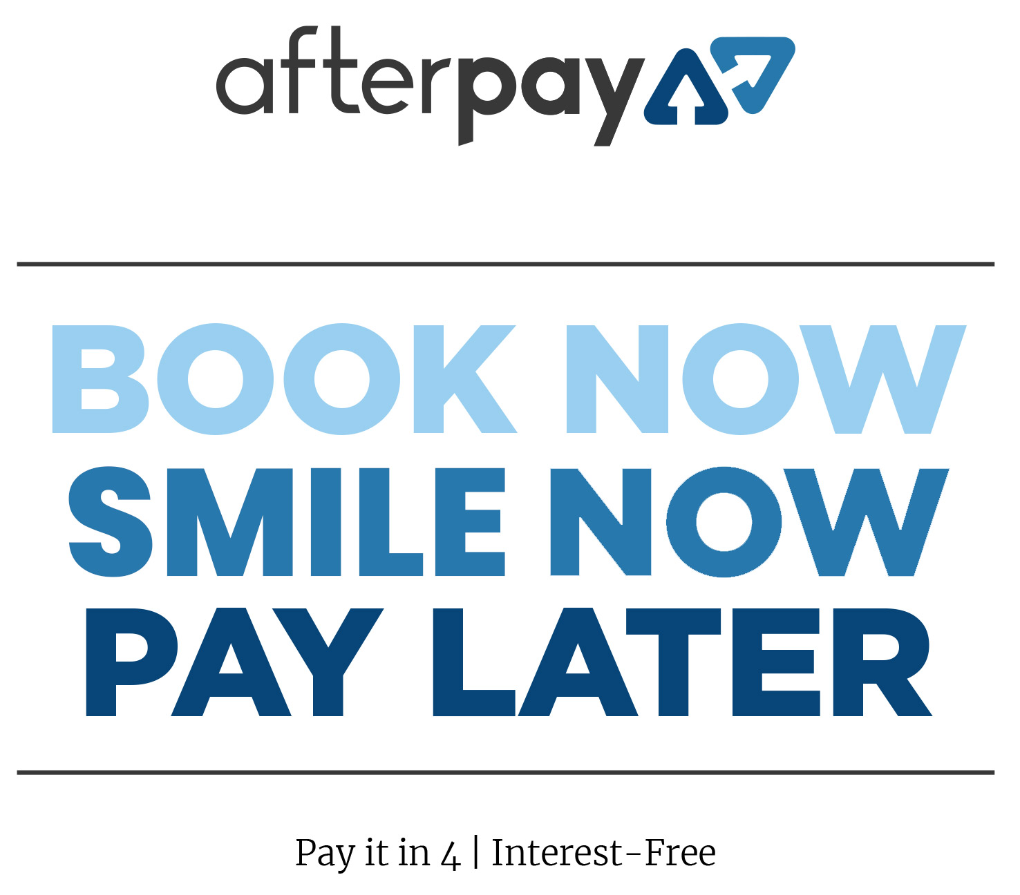 Afterpay interest free payment option